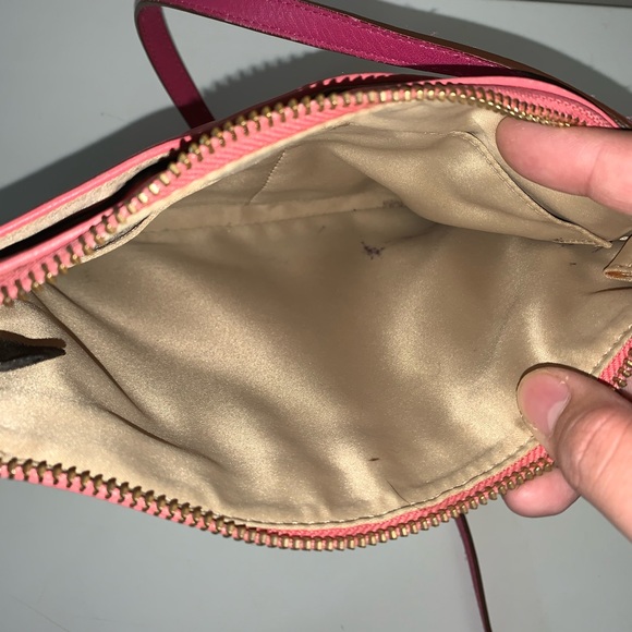 Coach Pink Leather Zipper Crossbody Messenger - Picture 9 of 11